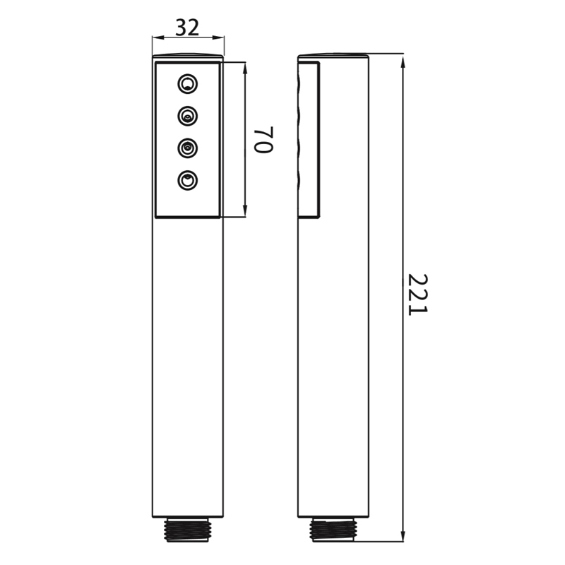 Cylindrical Shape Hand shower