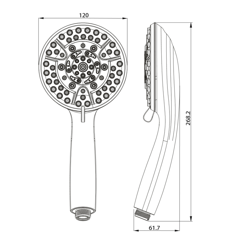 Round American Hand shower