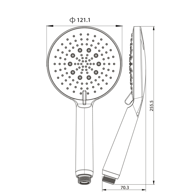 Cylindrical Shape Hand shower